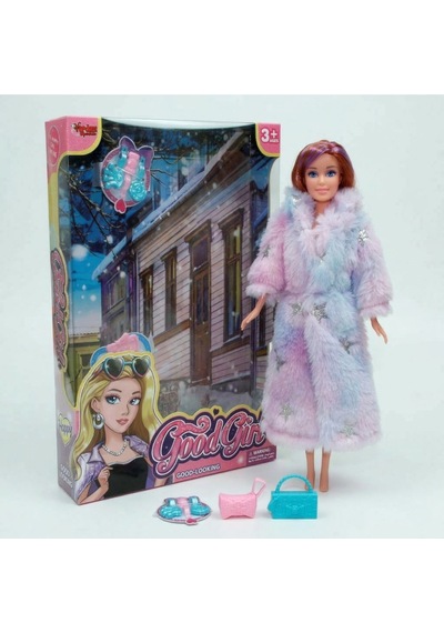 Kürklü Moda Bebeği 29 Cm - Şık Kürklü Ve Aksesuarlı Oyuncak Bebek Seti Y