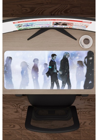 Detroit Become Human Dikişli Kauçuk Oyuncu Mousepad V2 - 70x30 Xl Gaming Mouse Pad