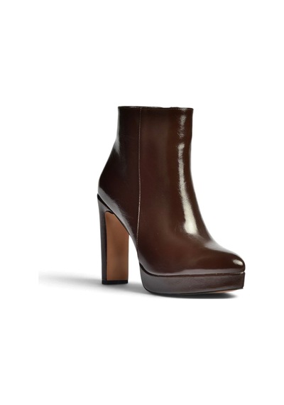 Fox Shoes V820660160 Kahverengi Rustik Kalın Platform Topuklu Kadın Bot
