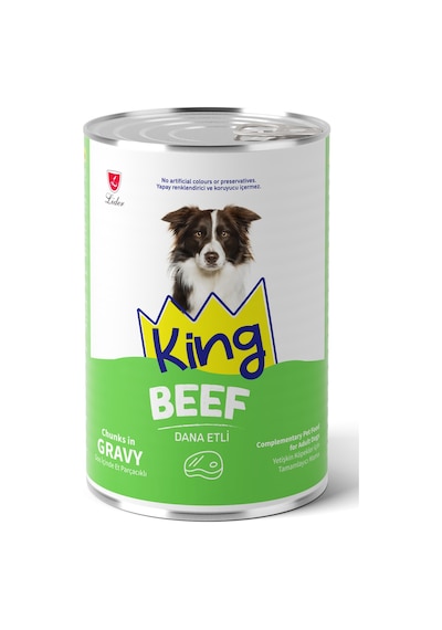 Sos İçerisinde Et Parçacıklı Dana Etli Köpek Konservesi 400 Gr 24 Adet
