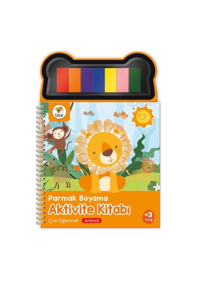 Lino Parmak Boyama Aktivite Kitabı Anımal Lp-600 Çok Renkli