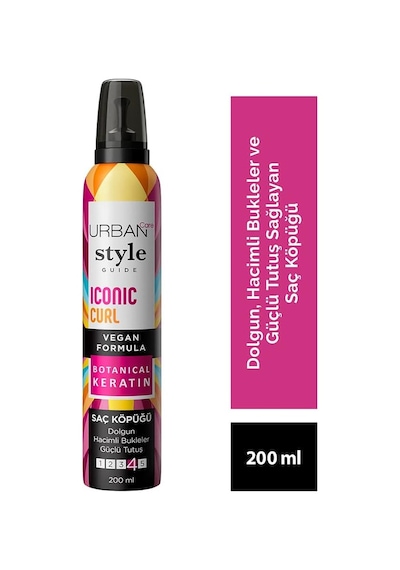 Style Guide Iconic Curl Hacimli Bukleler Sağlayan Saç Köpüğü- Güçlü Tutuş 200 Ml- Vegan
