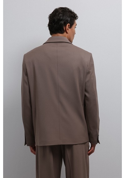 Antioch Relax Fit Kruvaze Erkek Blazer Ceket Vizon