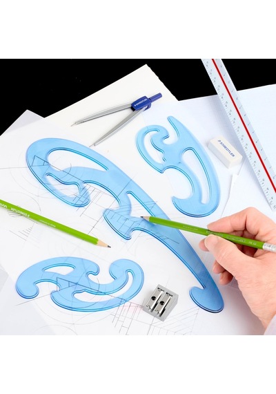 Staedtler 571 40 Wp Mars Burmester Eğri Cetveller Kutuda 3 Parça, Diğer