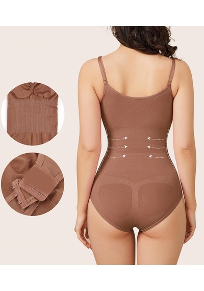 Mistirik Mamey Örme Kumaş Yapılı Toparlayıcı Çıtçıtlı Kahve Renk7 Kahve