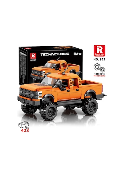 Reobrix Technic 827 Ford F-150 Raptor Kamyon Araba Yaratıcı Yapı Blok Seti Building Blocks - 423 Parça