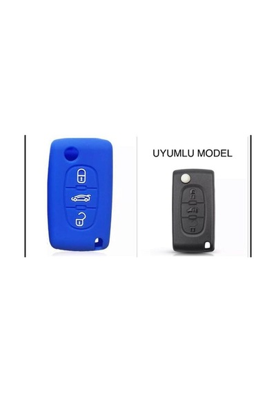 107 207 307 407 308 607 Uyumlu 3 Tuş Silikon Anahtar Koruma Kılıf