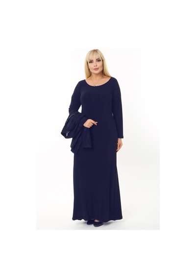 Ladies First Büyük Beden 3758 Lacivert Elbiseli Takım Lacivert