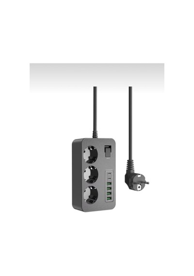 Çoklu Priz, 3 Ac Soket + 5 Usb Portu