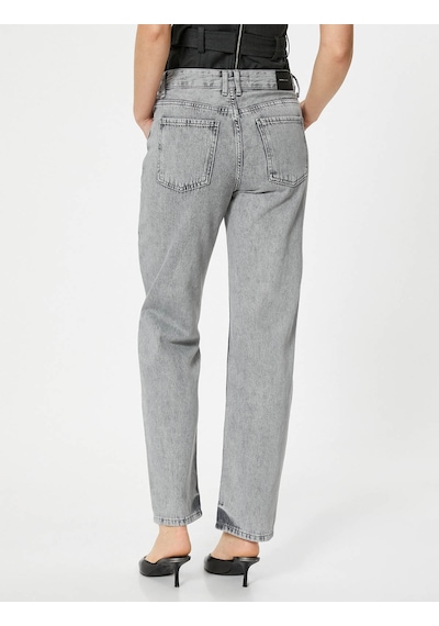 Koton Kadın Jean Pantolon Gri 4sal40338md 25ky59t01626 Y5906 Gri