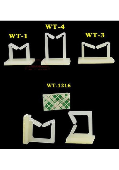 Koodmax Wt-1216 Geçmeli Kablo Klipsi - Toplayıcı - Yapışkanlı - Sabit Kelepçe - 25 Adet