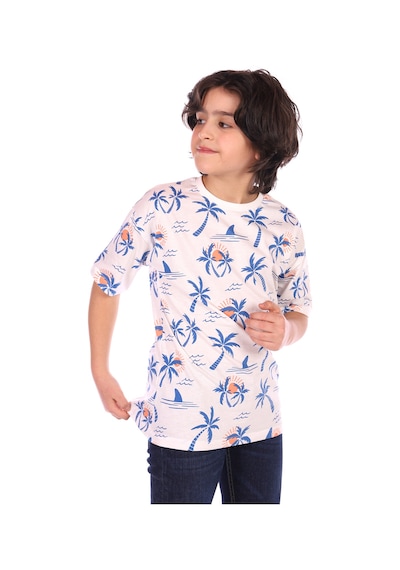 Toontoy Kids Toontoy Erkek Çocuk Palmiya Ağacı Baskılı Tişört Saks Toontoy Kids Toontoy Erkek Çocuk Palmiya Ağacı Baskılı Tişört Saks