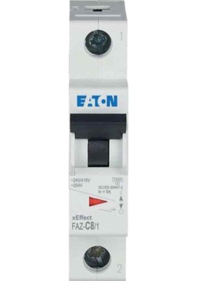 Eaton Faz-c8/1 Minyatür Devre Kesici - 10ka - C Eğrisi - 1x8a