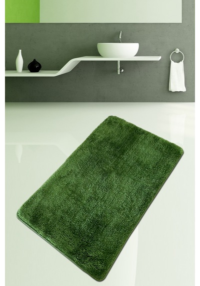 Pasific Dark Green 60x100 cm Banyo Halısı Paspas Yıkanabilir
