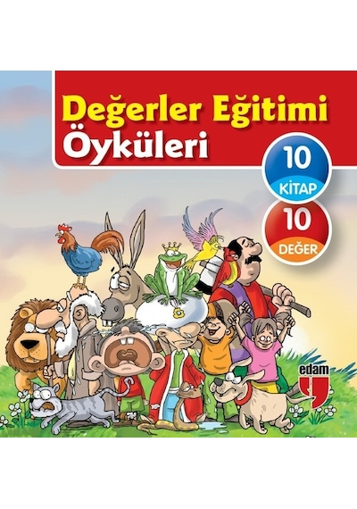 Değerler Eğitimi Öyküleri Seti-10 Kitap Takım-Büyük Boy- Edam