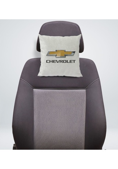 Bk Gift Chevrolet Tasarımlı Kare Araç Koltuk Yastığı-1