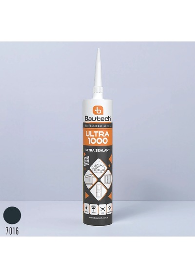 Bautech 1000 Lik Silikonlu Mastik 310 Ml Ant.gri Antrasit - Gri