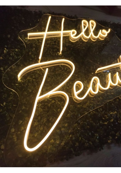 Hello Beauty Neon Led Tabela 50x70cm