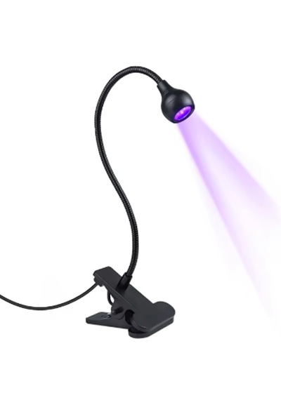 Gaman Portatif Mandallı Mini Uv Led Mor Işık Lamba Manikür Tırnak Kurutucu Siyah