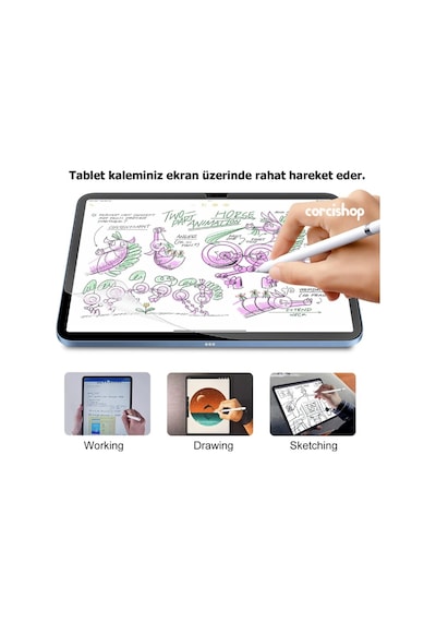 İpad Air 6. Nesil M2 11 Inç Uyumlu Paperlike Çizim Ekran Koruyucu Mat Nano A2902 A2903 A2904 Uyumlu
