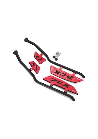 Honda Pcx 125 2025-2026 Koruma Demiri Basamak Paspas Seti Metal Modifiye Kırmızı Renk Kırmızı