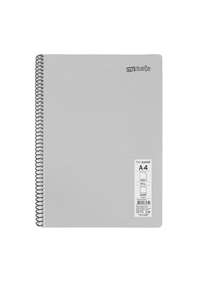 Defter Okul Defteri Spiralli Telli Pp Kapak A4 2 Adet Farklı Renklerde - 60 Sayfa Kareli 2 Adet