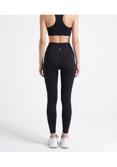 Emfure Cepli Kız Çocuk Slim Fit Dar Kalıp Spor Tayt Siyah