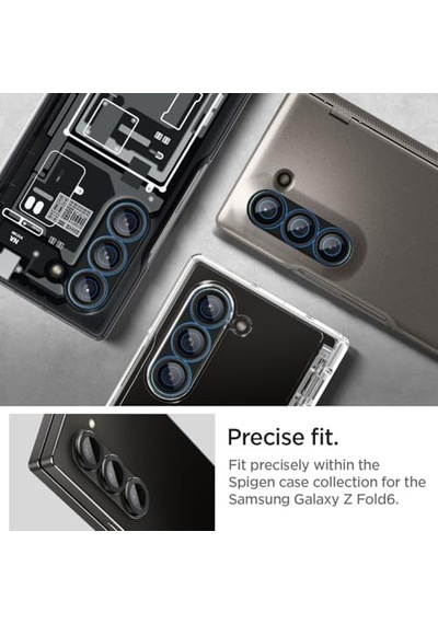 Samsung Galaxy Z Fold 6 İle Uyumlu Kamera Lens Camı Koruyucu Kolay Kurulum Glas.tr Ez Fit Optik Pro 2 Adet Black - Ag