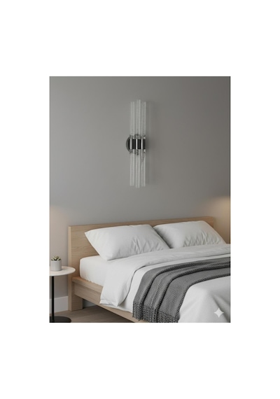 Bubbleflux Trio Large 51 Cm Modern Tasarım Led Aplik - Duvar Lambası - Antrasit Gri - Elektrikli - Günışığı Antrasit Elektrikli