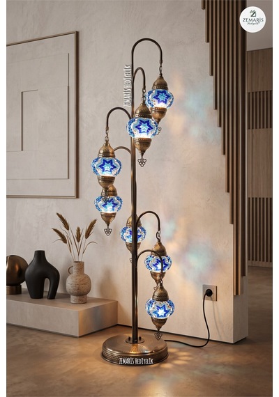 Bükümlü Lambader 7 Li Lacivert - 911825883 Diğer