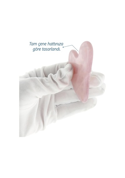 Seay Pembe Kuvars Taşı Gua Sha Yüz Bakımı Kalp Guasha Pembe Quartz Face Guasha 1. Kalite