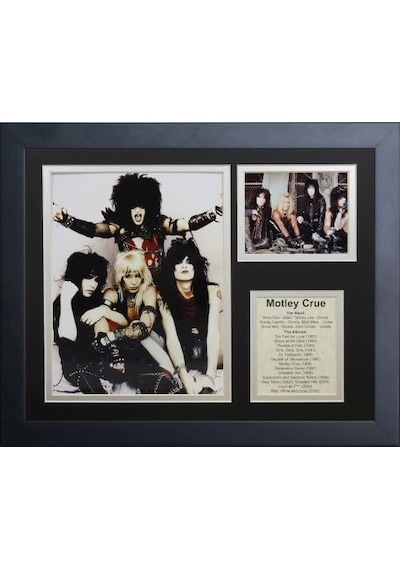 Efsaneler Ölüm Asla Motley Crue Çerçeveli Fotoğraf Kolajı, 35,6 Cm