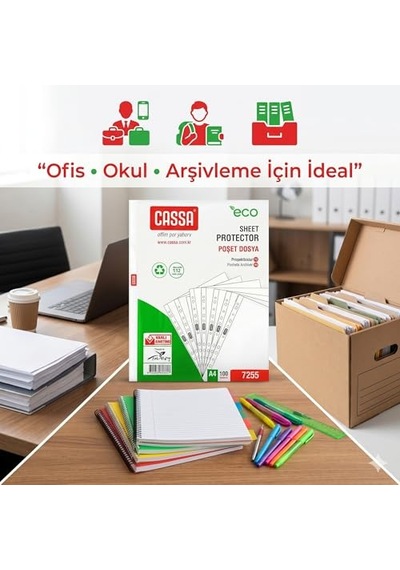 Poşet Dosya Eco 30 Mikron 100'lü Paket 1