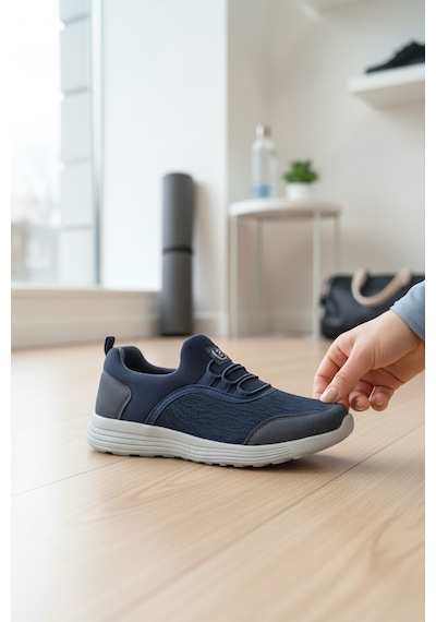 Enoch Kadın Esnek Tabanlı Günlük Spor Ayakkabı Slip-on Yürüyüş Sneaker Lacivert
