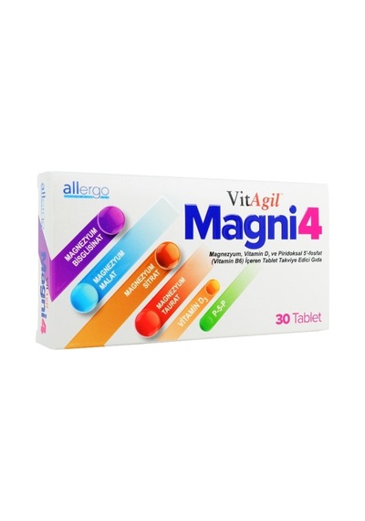 Vıtagıl Magnı4 Magnezyum Vitamin D3 P5p30