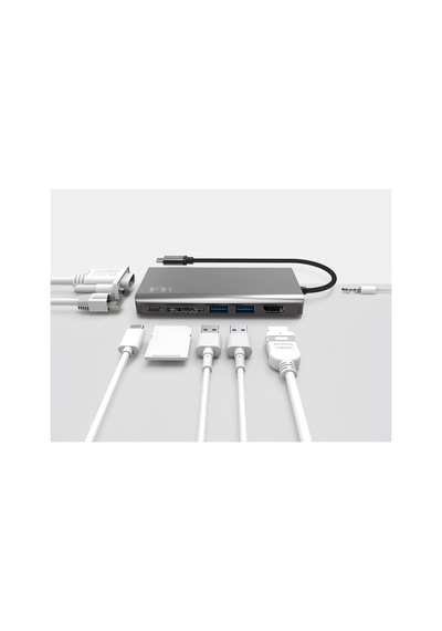 Usb-c Hub Ve Çoklayıcı Hdmı Ve Power Delivery Şarj Geçiş Destekli Macbook Ve Usb-c Laptoplar İçin Kompakt Hub Gri