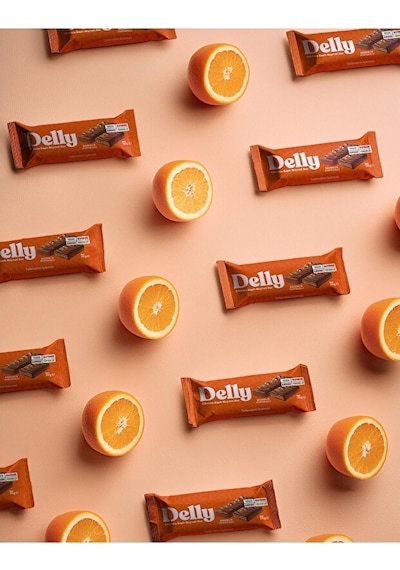 Delly Çikolata Kaplı Bademli Portakallı Meyveli Bar 12 x 35 G