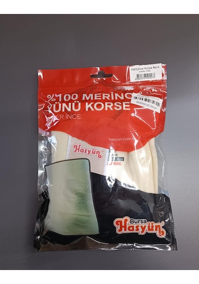 Hasyün Kadın %100 Yün Süper İnce Korse 705ek - 1 Adet Ekru
