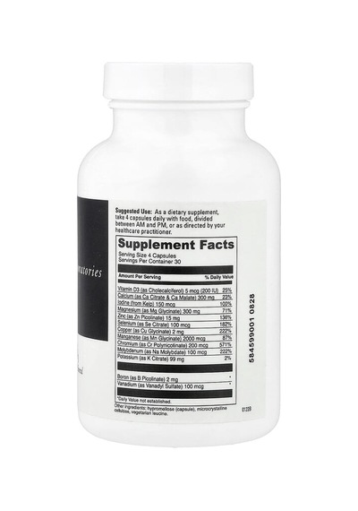 Davinci Laboratories, Multi-mineral Complex With D3, 120 Capsules