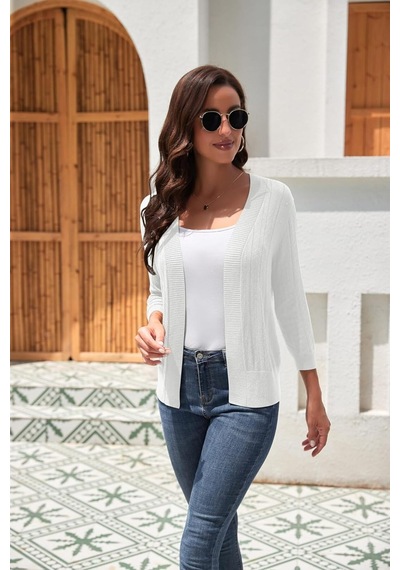 Youknitwear You Tour Triko Hırka Beyaz
