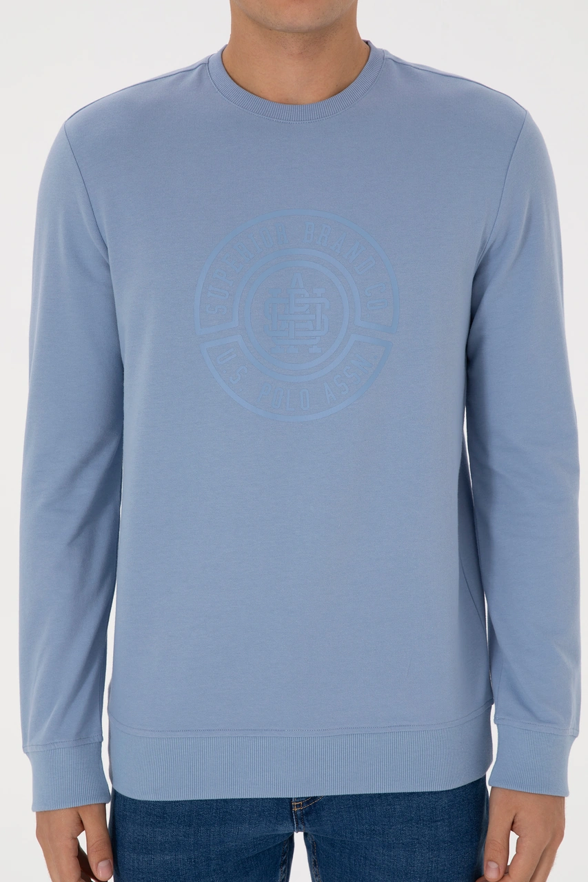 U.S. Polo Assn. Erkek Regular Fit Bisiklet Yaka Mavi İnce Sweatshirt 50324788-VR036 U.S. Polo Assn. Erkek Regular Fit Bisiklet Yaka Mavi İnce Sweatshirt 50324788-VR036