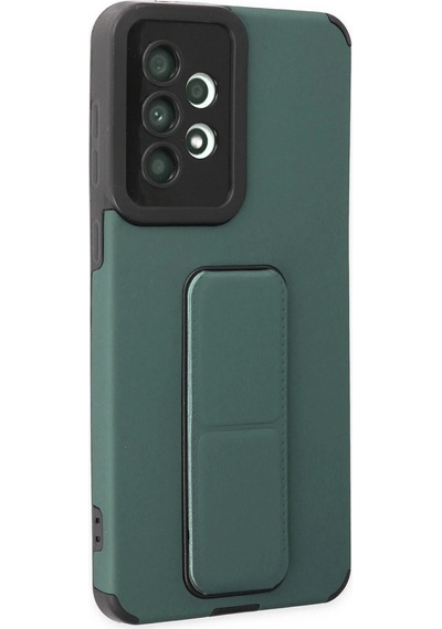 Newface Samsung Uyumlu Galaxy A33 5g Kılıf Mega Standlı Silikon Flzdgnkr - 66 - Yeşil