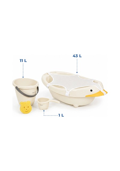 Babyjem Neşeli Ördek Banyo Seti 5 Parça Kum Beji Çok Renkli
