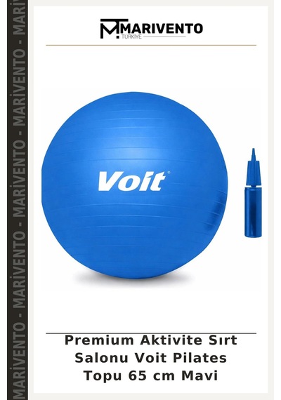 Premium Aktivite Sırt Salonu Voit Pilates Topu 65 Cm Mavi