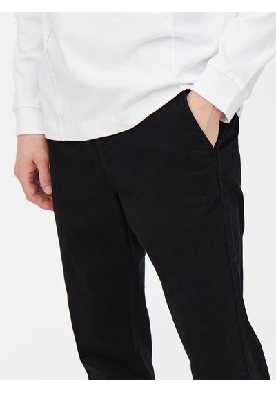 Only & Sons Onscam Aged Cuff Chino Pk 9626 Erkek Siyah Pantolon - 22019626 Siyah