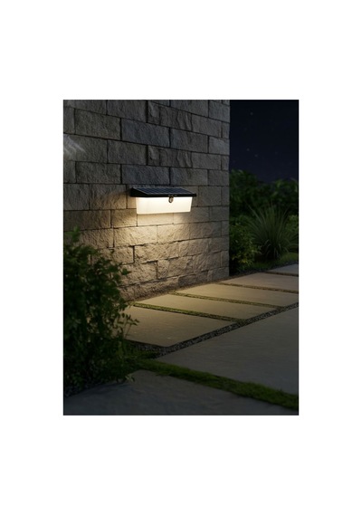 Solar Led Duvar Apliği Hareket Sensörlü 4 Modlu Güneş Enerjili Bahçe Aydınlatma Armatürü Siyah Ip54 Siyah - 938330313 Siyah