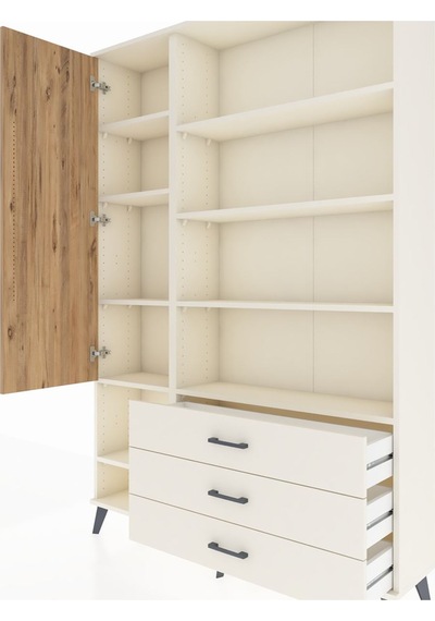 Arges Dolap 9 Raflı 3 Çekmeceli Tek Kapaklı 132x30x195 Aytaş... Aytaşı