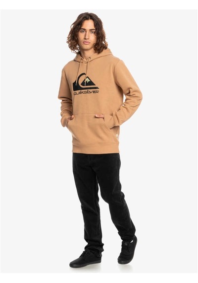 Quiksilver Big Logo Hood Erkek Kapüşonlu Sweatshirt Bej