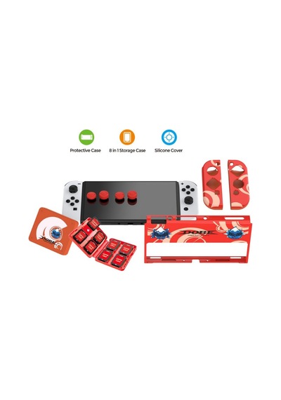 Nintendo Switch Oled Çoklu Koruma Kiti 8 İn 1 Dobe Tns-1192r