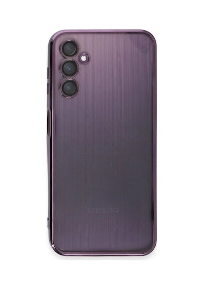 Samsung Galaxy A14 4g Uyumlu Kılıf Lensli Silikon - Mor